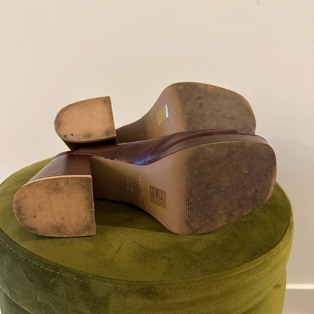 Platform Slide Heels in Dark Brown - Picture 6 of 6